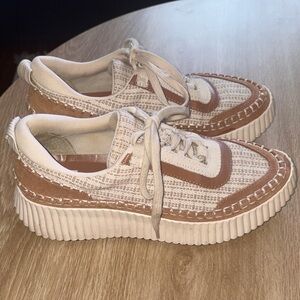 Dolce Vita Cream and Tan Sneakers